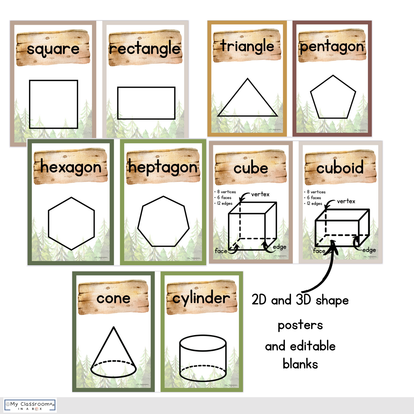 Woodland Maths Posters l Maths Working Wall Bundle