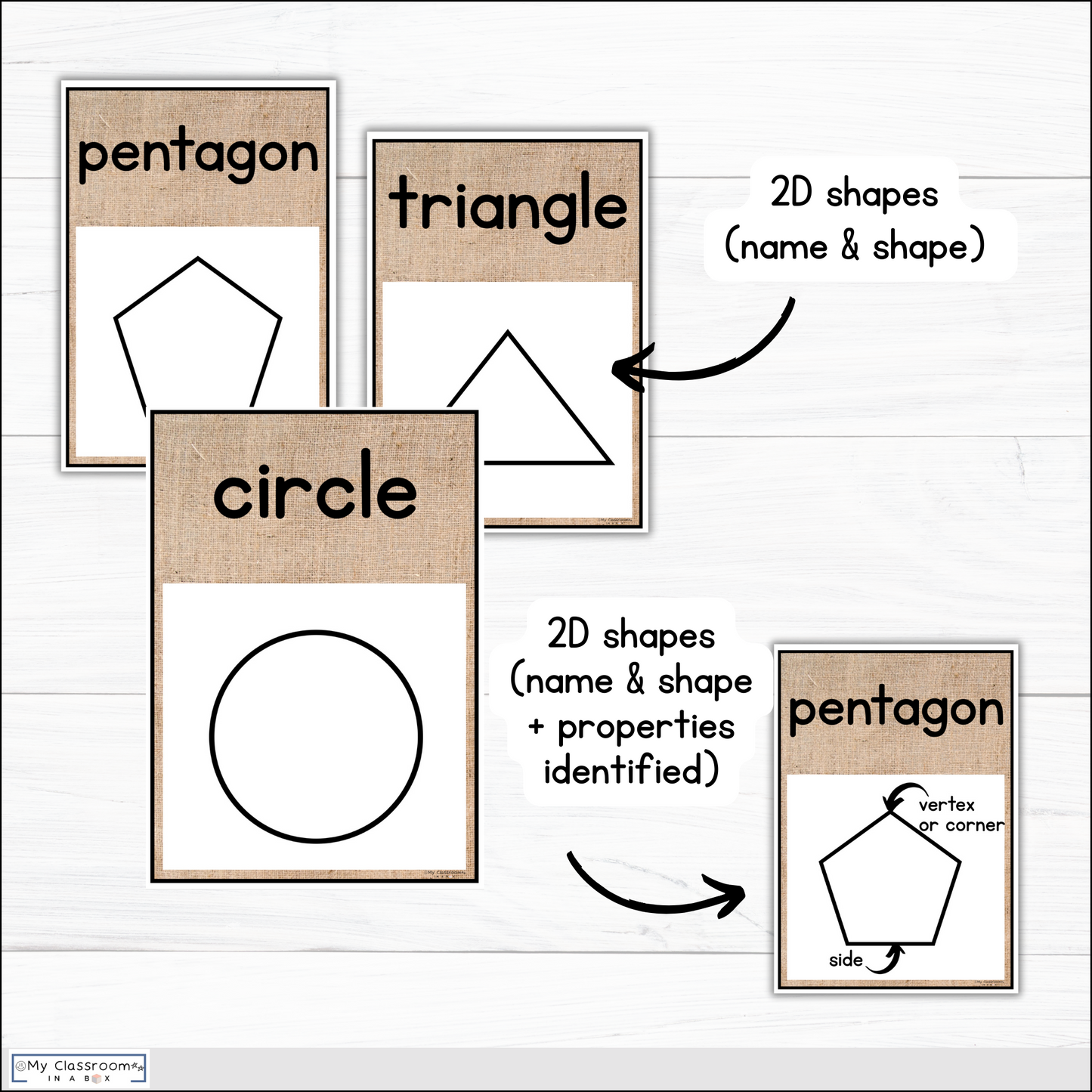 2D & 3D Shape Posters Hessian