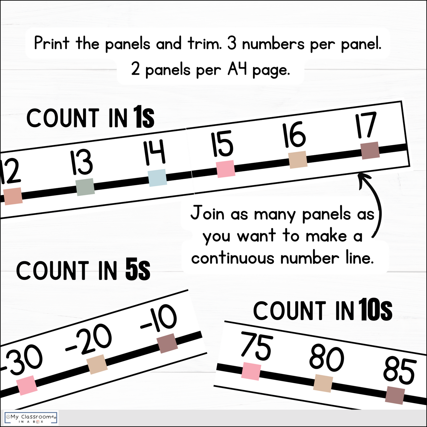 Number Lines Boho Theme