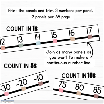 Number Lines Boho Theme