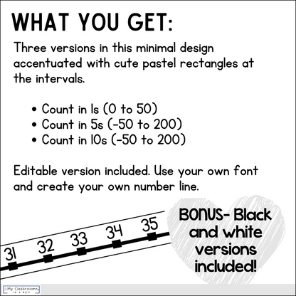 Number Lines Boho Theme