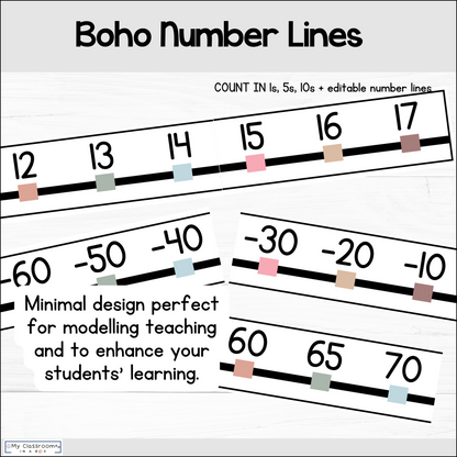 Number Lines Boho Theme