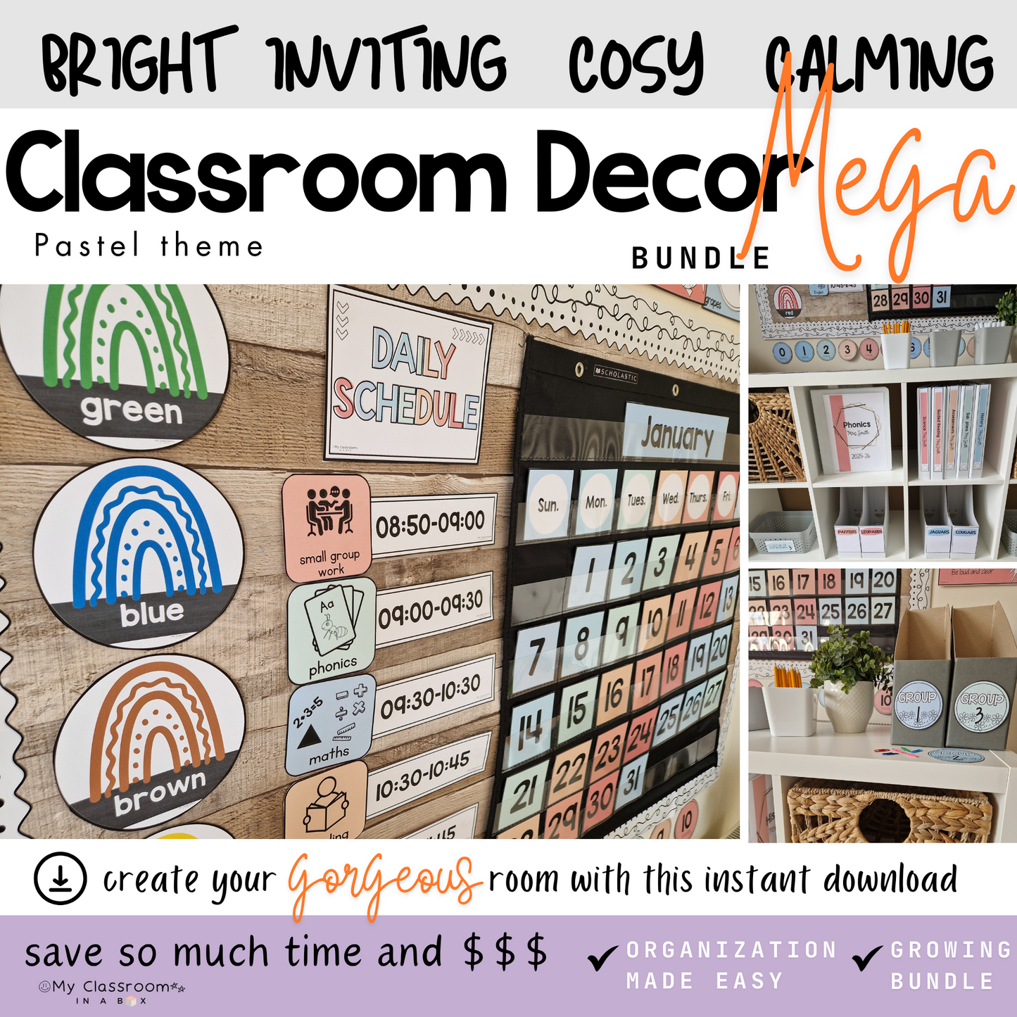 Pastel Classroom Decor MEGA Bundle