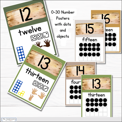 Woodland Maths Posters l Maths Working Wall Bundle