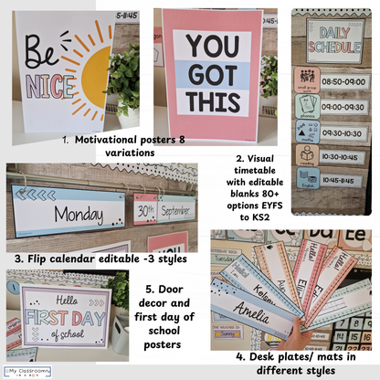 Pastel Classroom Decor MEGA Bundle