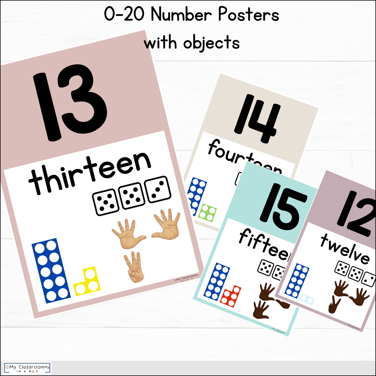 Modern Calm Colours Maths Posters l Maths Working Wall Bundle