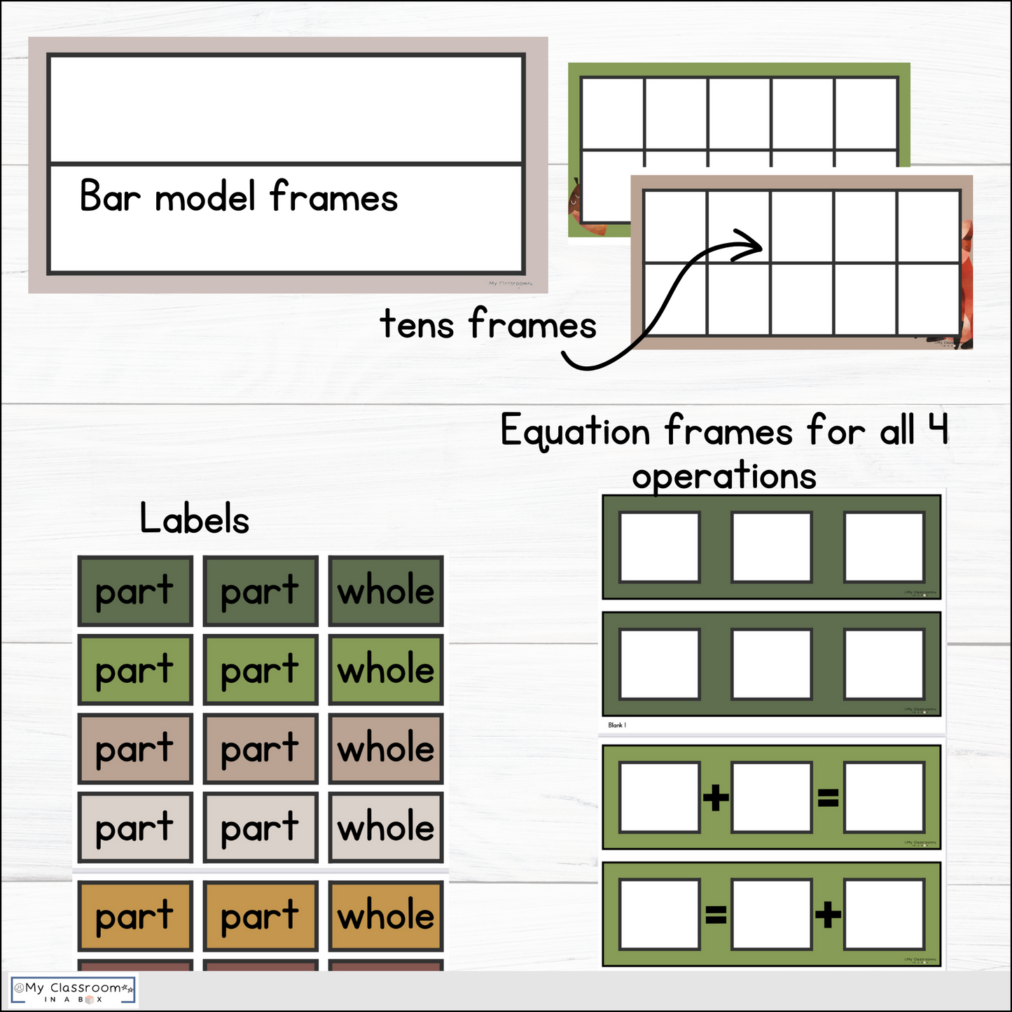 Woodland Maths Posters l Maths Working Wall Bundle