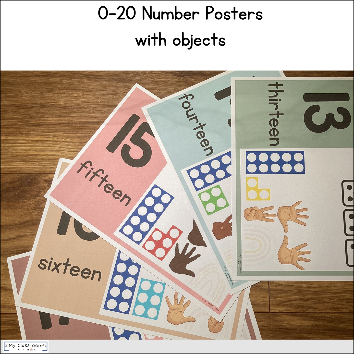 Rainbow Boho Maths Posters l Maths Working Wall Bundle