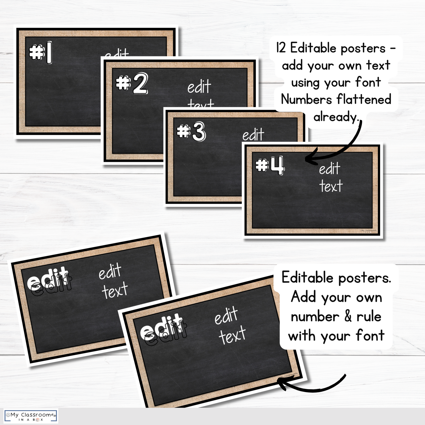 Classroom Rules Charts Hessian Theme