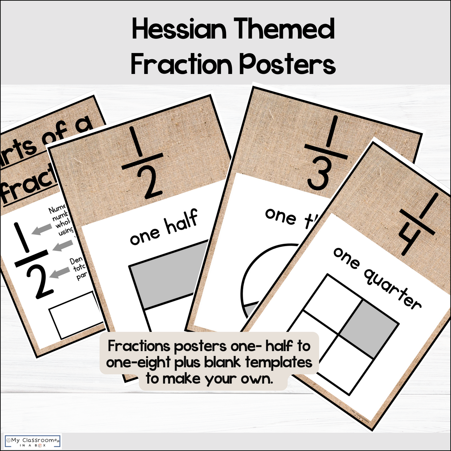 Fraction Posters & Fraction Wall Hessian