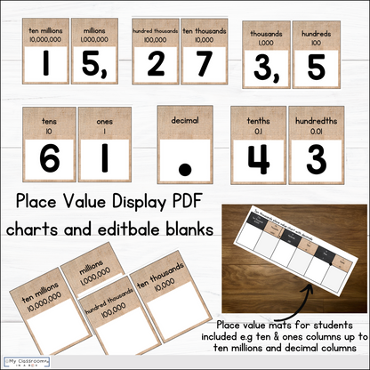 Hessian Maths Posters l Maths Working Wall Bundle