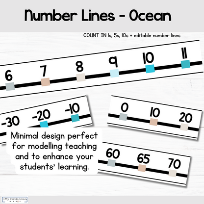 Number Lines Ocean Theme