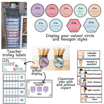 Pastel Classroom Decor MEGA Bundle